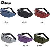 Canvas Waist Bag Fanny Pack Purse Large Phone Belt Bag Pouch