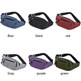 Unisex Canvas Waist Bag Casual Fanny Pack Large Phone Belt Pouch