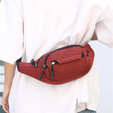 Canvas Waist Bag Phone Belt Pouch Outdoor Travel Hip Bags