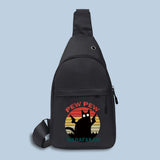 Pew Print Canvas Waist Pack Fanny Purse Phone Belt Bag