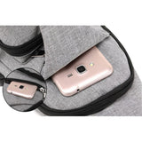 Men's Canvas Sling Pack Chest Shoulder Crossbody Bag Biker Satchel