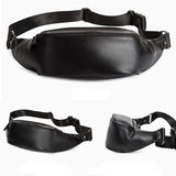 Men's PU Leather Chest Bag Crossbody Bags Small Sports Bag