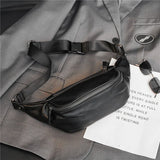 Men's PU Leather Chest Bag Crossbody Bags Small Sports Bag