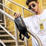 Men's PU Leather Chest Bag Crossbody Bags Small Sports Bag