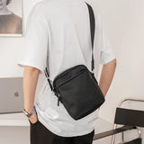 Men's Crossbody Bag PU Leather Small Shoulder Messenger Bag
