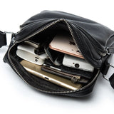 Men's Crossbody Bag PU Leather Small Shoulder Messenger Bag