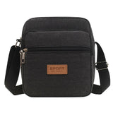 Men's Dirt Resistant Canvas Travel Bags Casual Large Capacity Zipper Messenger B
