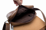 Men's Flap Crossbody Bag Small PU Leather Shoulder Handbag