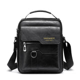 Men's Vintage PU Leather Shoulder Bag Stylish Casual Crossbody Messenger Bag