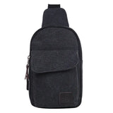 Men's Canvas Chest Sling Bag Cross Body Messenger Shoulder Bag