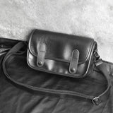 Men's Messenger Bag PU Leather Shoulder Handbag Flap Crossbody Small Purse