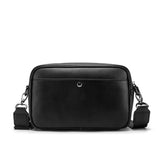 Men's Messenger Bags PU Leather Solid Crossbody Bag Small Male Shoulder Handbag