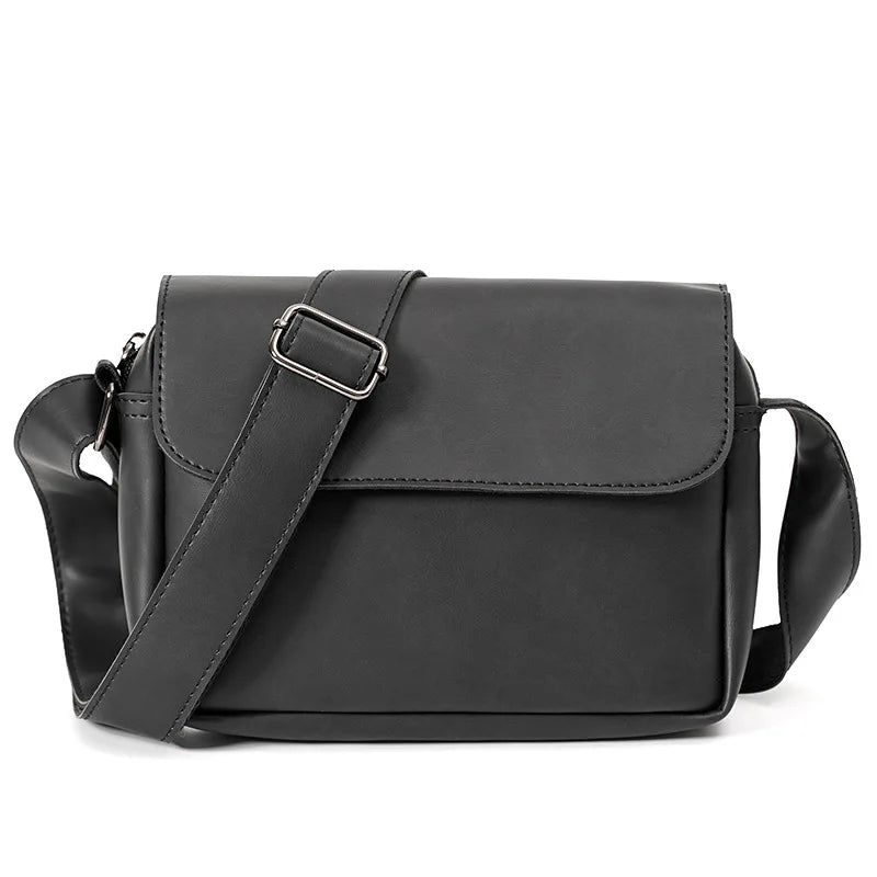 Men's Messenger Bag Small Shoulder Handbag Flap Purse Vintage Crossbody Bag
