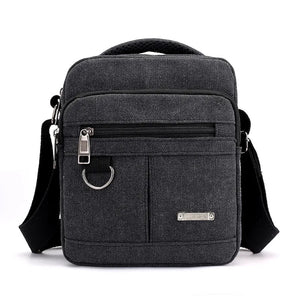 Men's Canvas Travel Bag Large Capacity Zipper Messenger Bag