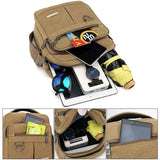 Men's Canvas Travel Bag Large Capacity Zipper Messenger Bag