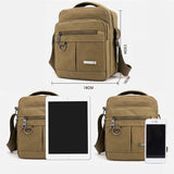 Men's Canvas Travel Bag Large Capacity Zipper Messenger Bag