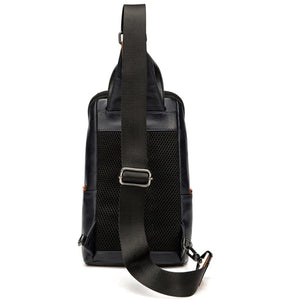 Men's UP Leather Sling Bag Crossbody Single Shoulder Chest Pack
