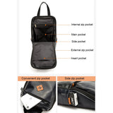 Men's UP Leather Sling Bag Crossbody Single Shoulder Chest Pack