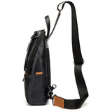 Men's UP Leather Sling Bag Crossbody Single Shoulder Chest Pack