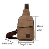Men's Small Waist Bag Travel Hiking Cross Body Messenger Shoulder Solid M