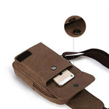 Men's Small Waist Bag Travel Hiking Cross Body Messenger Shoulder Solid M