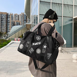 Men's Nylon Travel Duffel Large Capacity Weekend Handbag