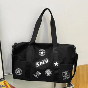 Men's Nylon Travel Duffel Large Capacity Weekend Handbag