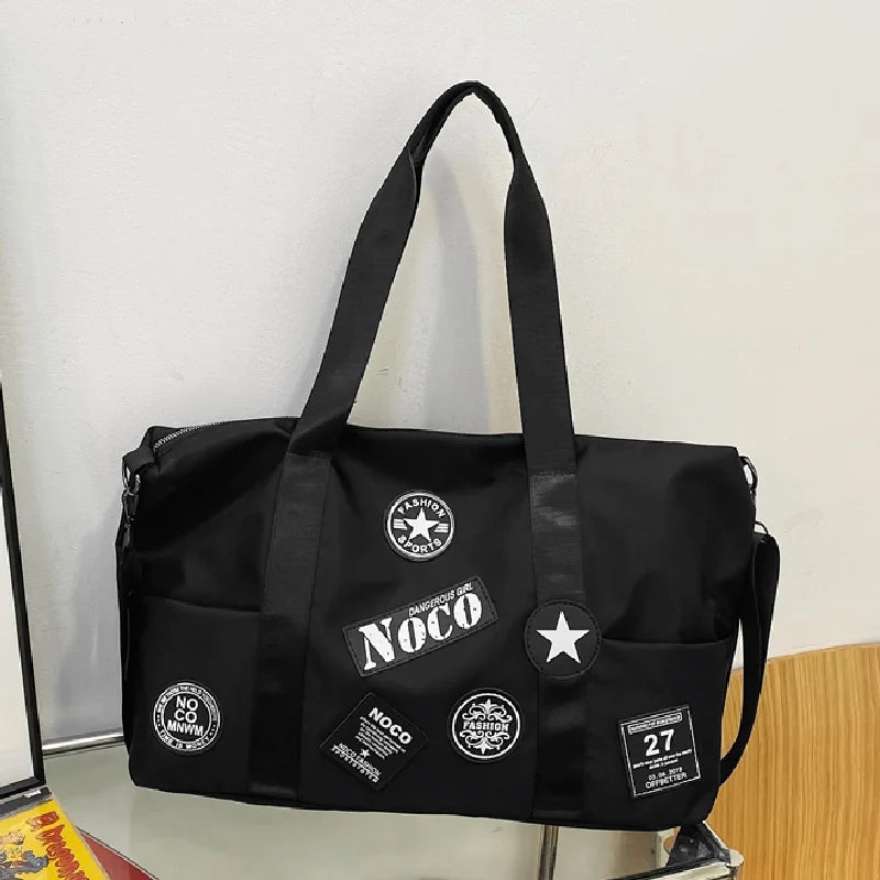 Men's Nylon Travel Duffel Large Capacity Weekend Handbag