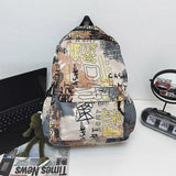 Graffiti School Bag Waterproof Large-Capacity Backpack