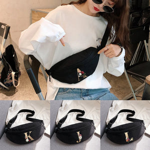 26 Letter Printing Harajuku Waist Bag Outdoor Sports Chest Messenger Bag