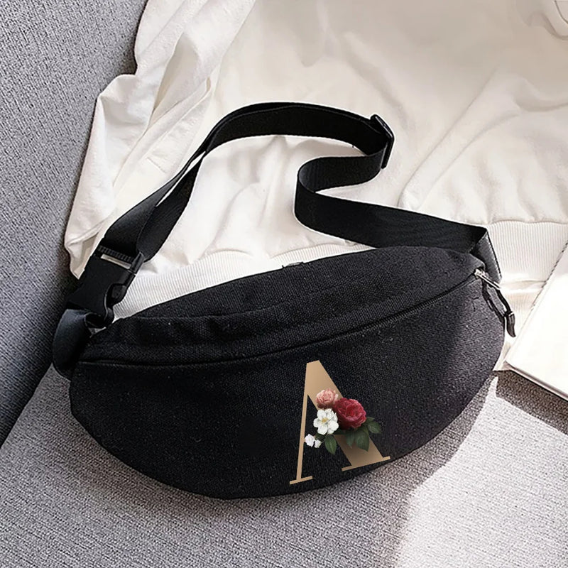 26 Letter Printing Harajuku Waist Bag Outdoor Sports Chest Messenger Bag