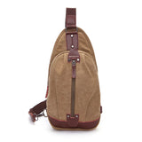 Men's Canvas Chest Bag Cross body Shoulder Bag Retro Messenger