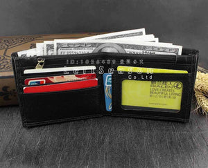 Punk Rocker Biker Skull Leather Wallet Purse