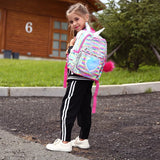 Mermaid Sequins Unicorn Backpack Women PU Leather Large Capacity Girls Bag