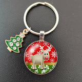 Santa Claus Keychain Christmas Bell Key Holder
