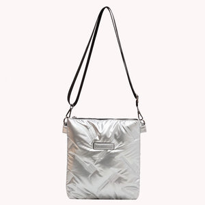 Quilted Cotton Messenger Bag Padded Shoulder Handbag