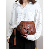Soft Leather Shoulder Bag PU Square Bag Small Ladies Messenger Bag