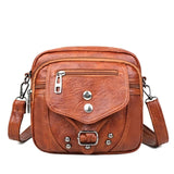 Soft Leather Shoulder Bag PU Square Bag Small Ladies Messenger Bag