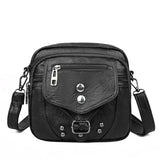 Soft Leather Shoulder Bag PU Square Bag Small Ladies Messenger Bag