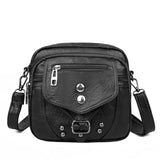 Soft Leather Shoulder Bag PU Square Bag Small Ladies Messenger Bag