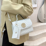 Small Square Shoulder Handbag for Women PU Leather Casual Travel Crossbody