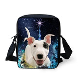 Pet Cat Dog Pattern Crossbody Bag Bull Terrier Shoulder Bag