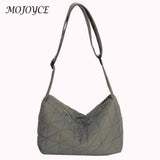 Cotton Padded Messenger Bag Quilted Rhombus for Autumn And Winter