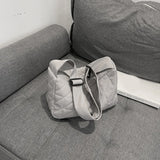 Large Capacity Messenger Bag Quilted Rhombus Crossbody Handbag