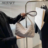 Cotton Padded Messenger Bag Quilted Rhombus for Autumn And Winter