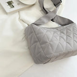 Large Capacity Messenger Bag Quilted Rhombus Crossbody Handbag