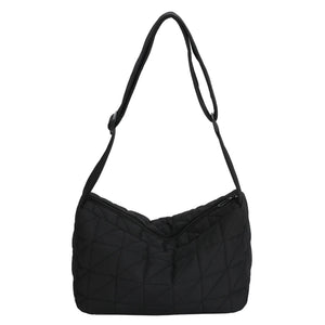 Quilted Messenger Bag Large Capacity Crossbody for Autumn And Winter