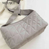 Quilted Messenger Bag Large Capacity Crossbody for Autumn And Winter