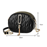 Solid Women Shoulder Crossbody Bags with Chain Tassel Pendant