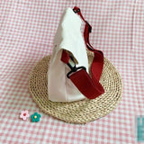 Canvas Strawberry Crossbody Bag Cartoon Handbag Purse